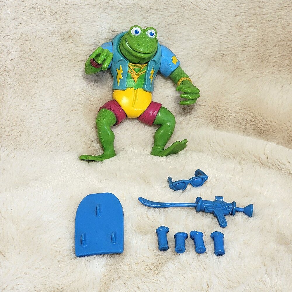 Vintage TMNT GENGHIS FROG NEAR COMPLETE 1989 Original Ninja Turtles